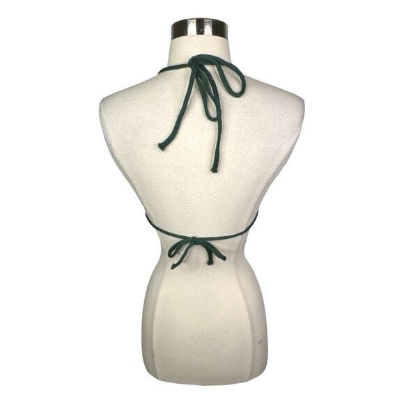 Savannah Morrow The Label Emerald Green Knit Triangle Top - Size Medium - Picture 5 of 7